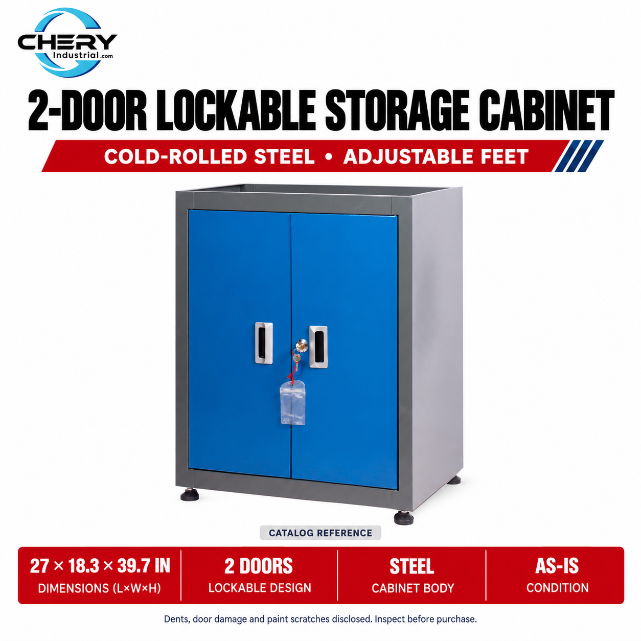 Unused Storage Cabinets 2 Doors Lockable