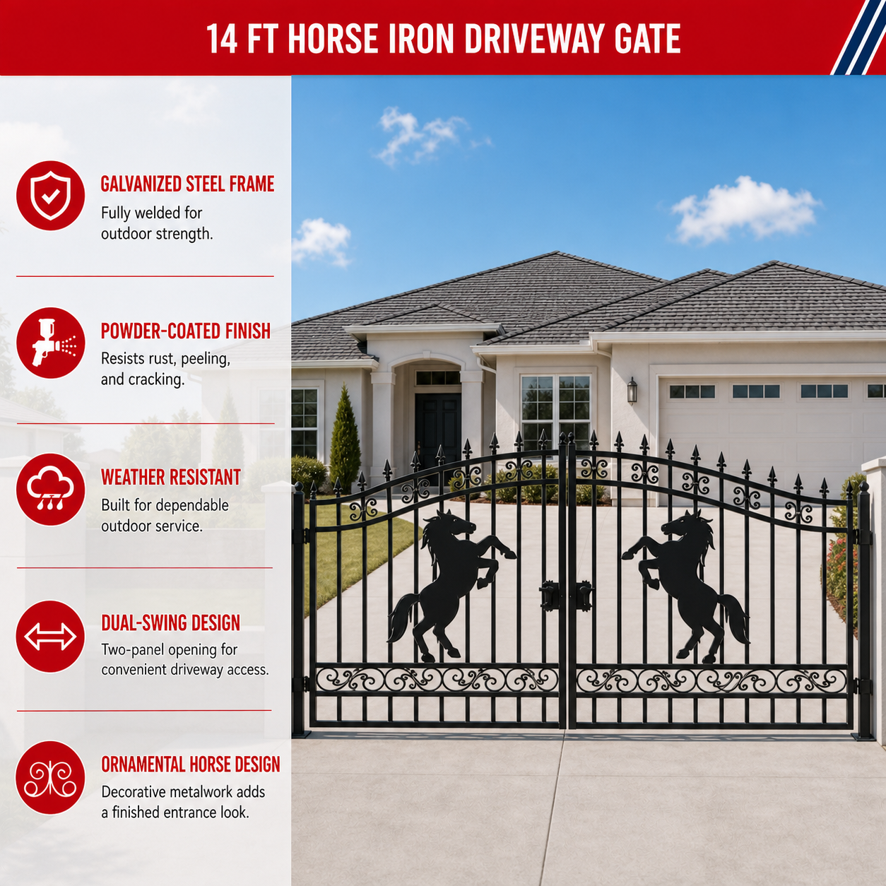 Unused Greatbear Iron Gate 14' - Horse - EPE foam (MSRP: $2,200)