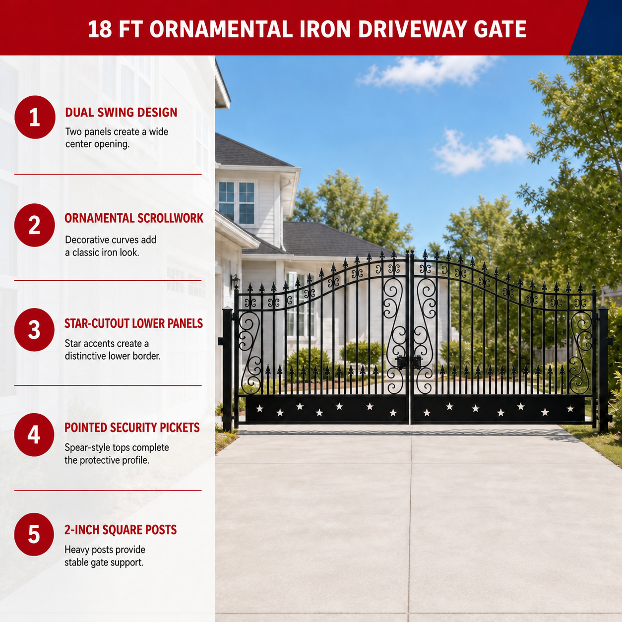 Unused Greatbear 18ft Iron Gate. artwork Star in the Middle - EPE foam (MSRP: $2,400)