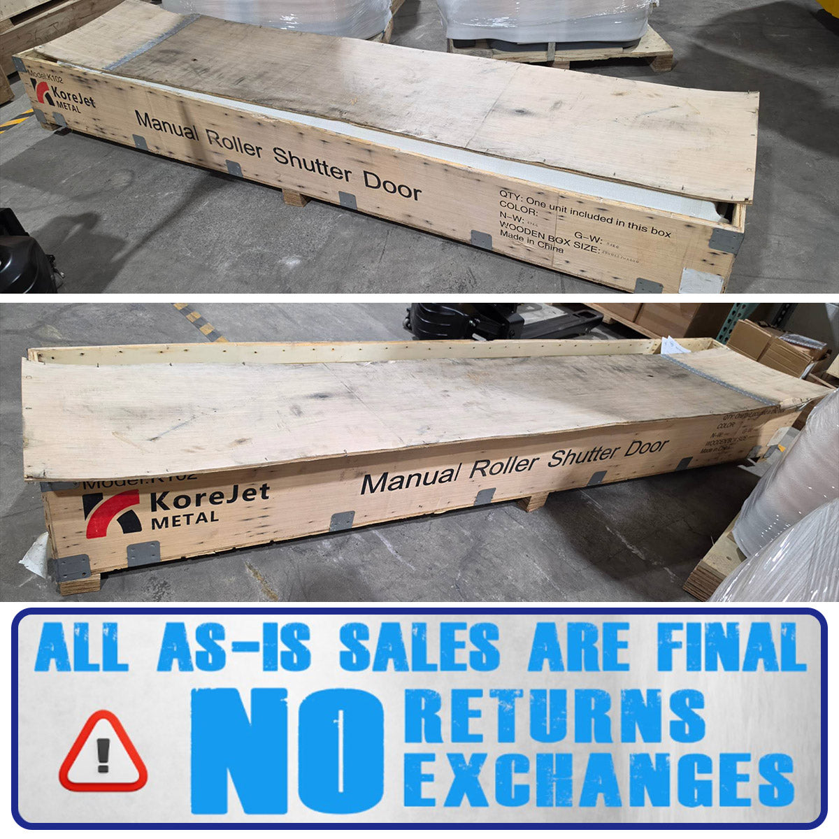 Unused 8.5' x 8.5' Steel Roller Shutter Door
