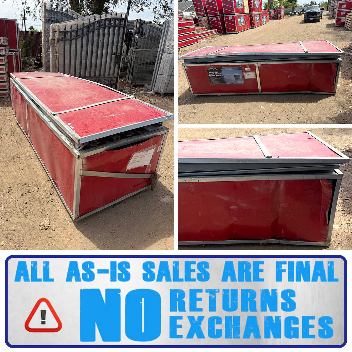 Unused W36'xL40'xH4' Steel Shipping Container Roof Kit