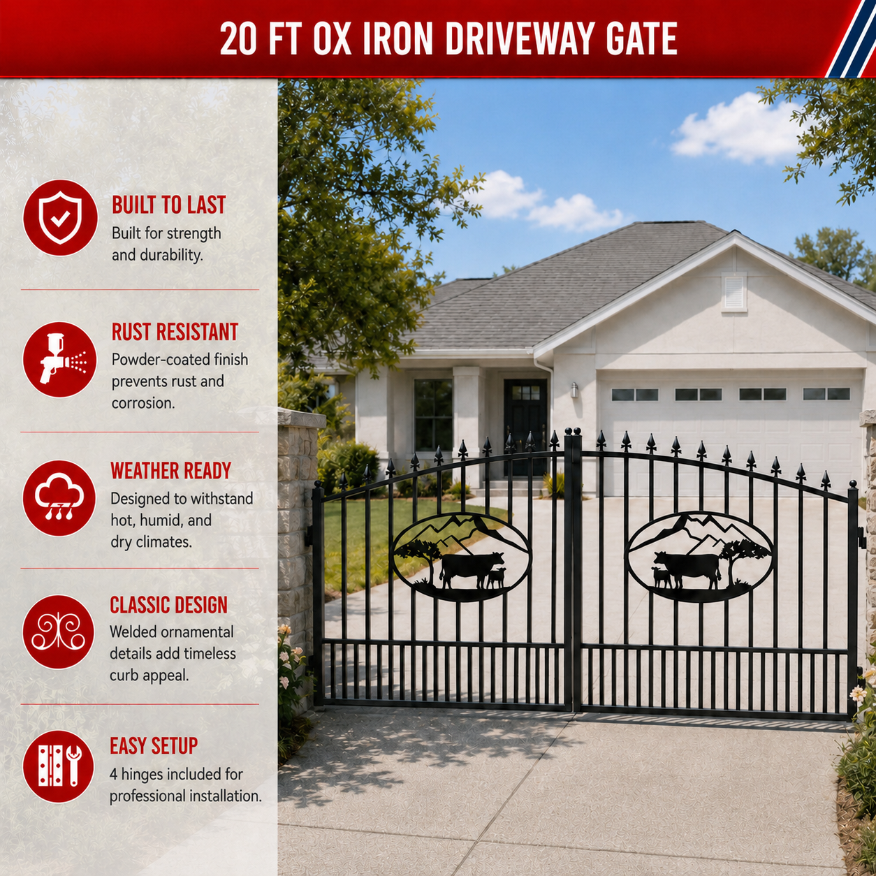 Unused Greatbear Iron Gate 20' - OX - EPE foam