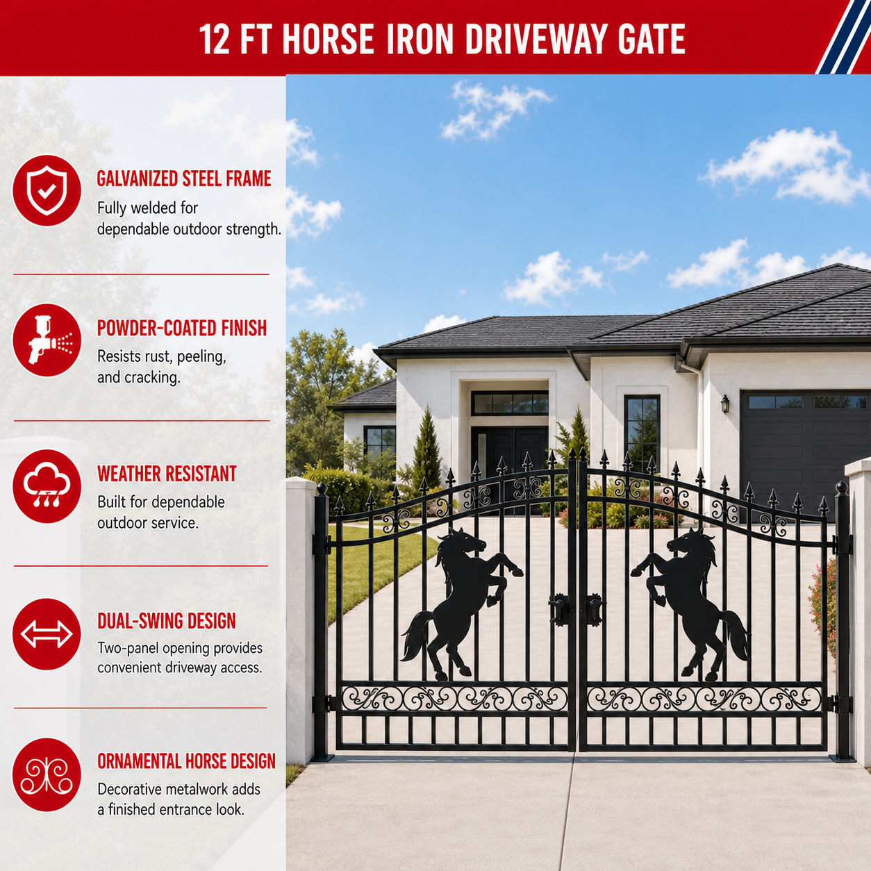 Unused Greatbear Iron Gate 12ft Bi-Parting general style - EPE foam (MSRP: $1,600)