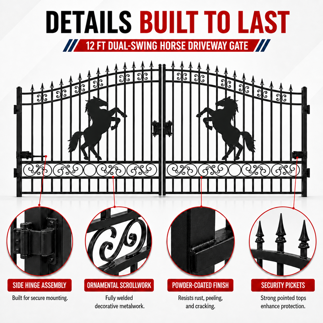 Unused Greatbear Iron Gate 12ft Bi-Parting general style - EPE foam (MSRP: $1,600)