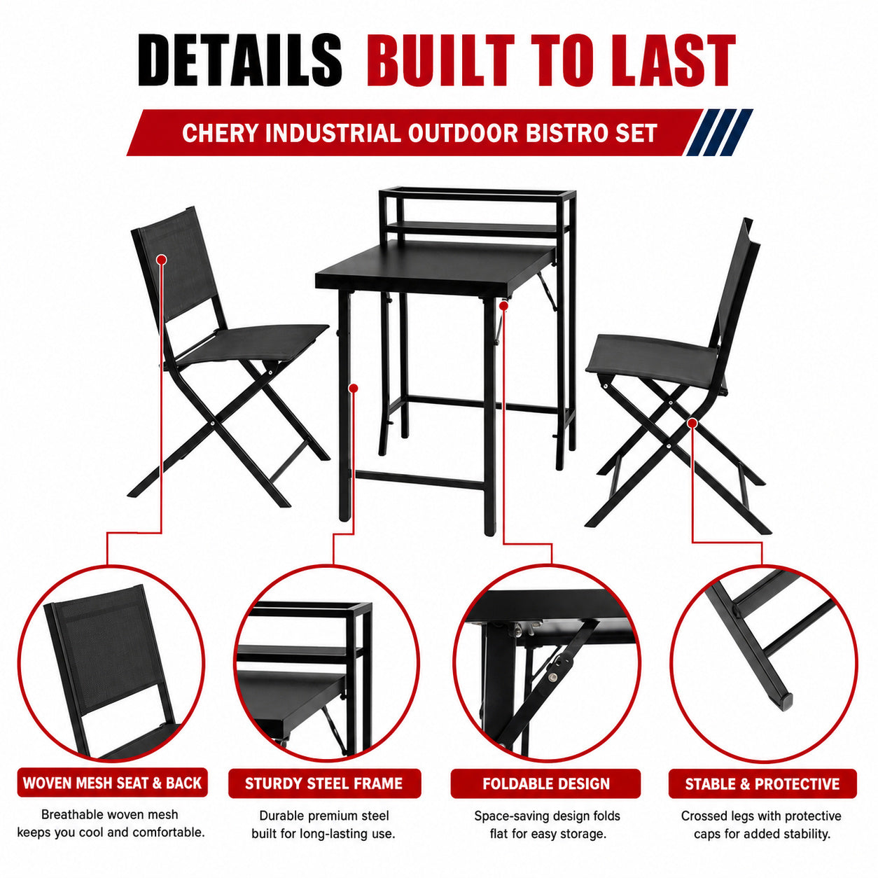 Unused Aote Patio Bistro Set (MSRP: $269)