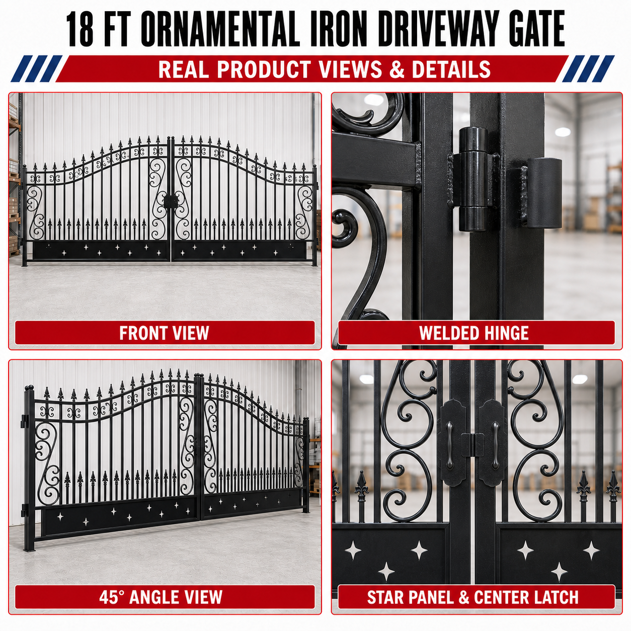 Unused Greatbear 18ft Iron Gate. artwork Star in the Middle - EPE foam (MSRP: $2,400)