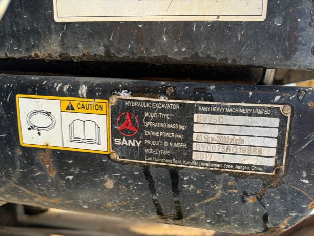 Used 2017 SANY Excavator SY75C