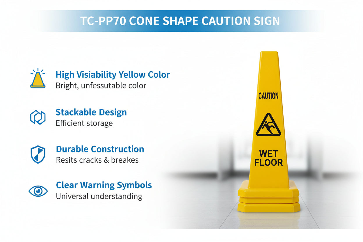 Unused TC-PP70 CONE SHAPE CAUTION SIGN 1pc