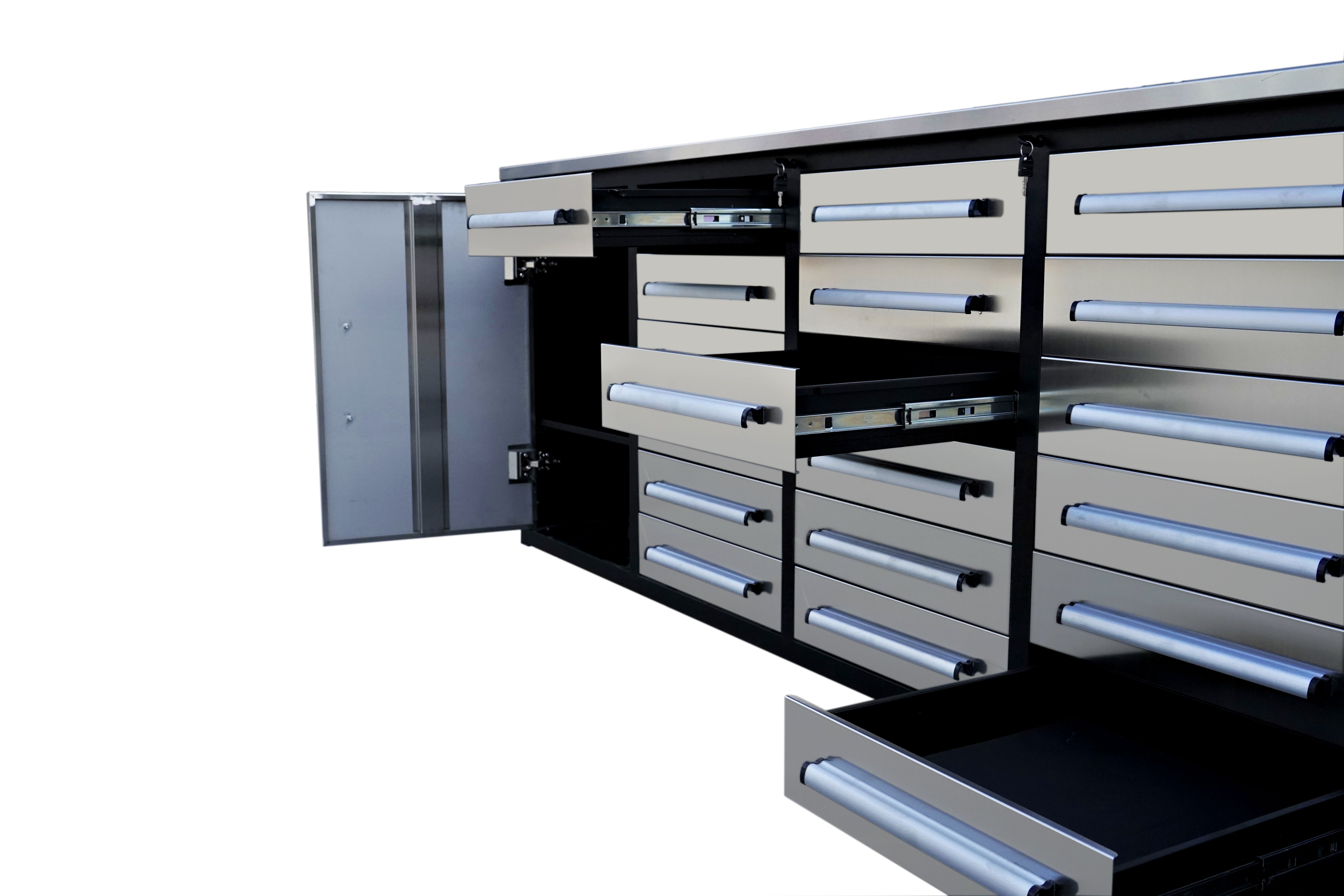 Unused Work Bench. 10FT-18D Stainless Steel (MSRP: $3,699)