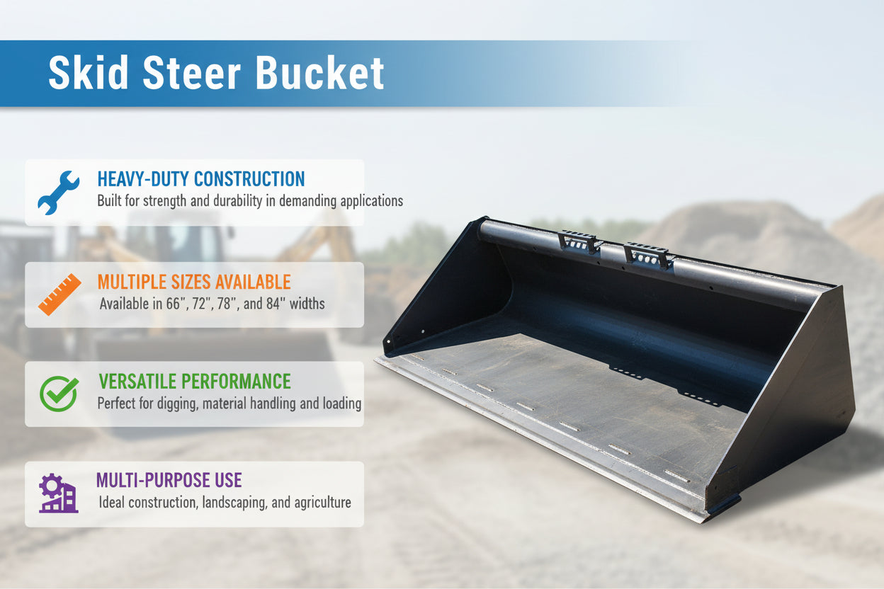 Unused Skid Steer Bucket 72'' (MSRP: $1,890)