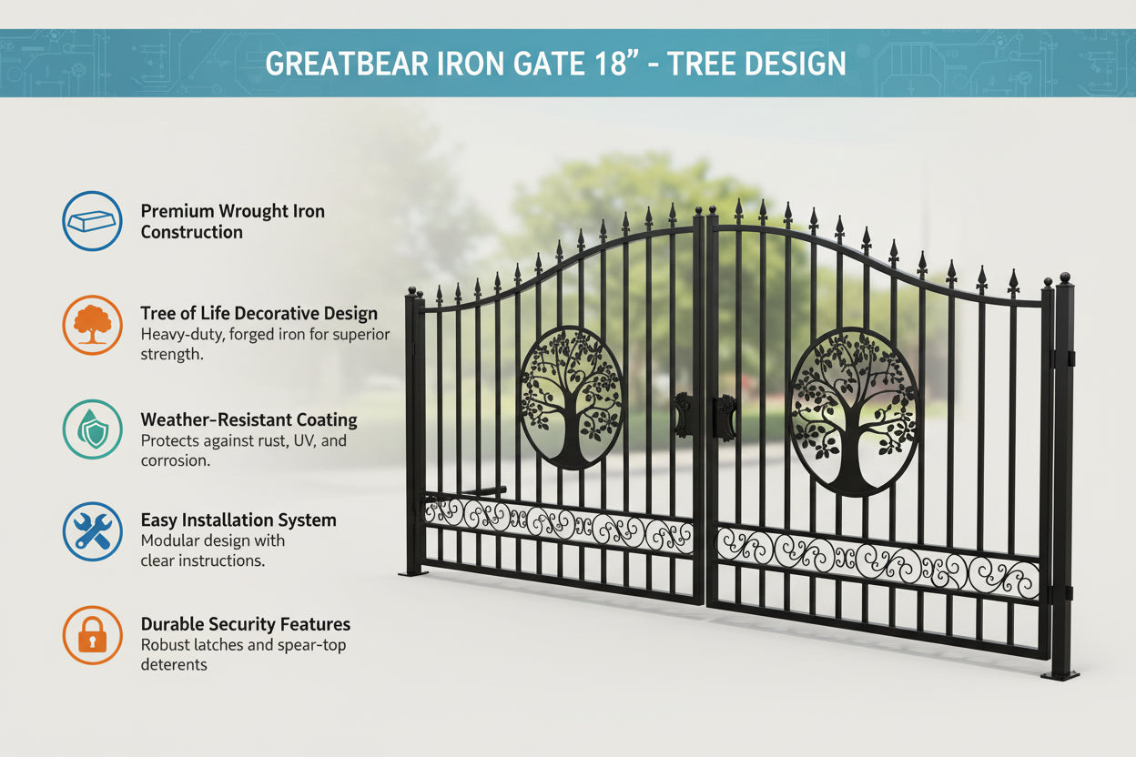 Unused Greatbear Iron Gate 18' - tree - EPE foam (MSRP: $2,300)