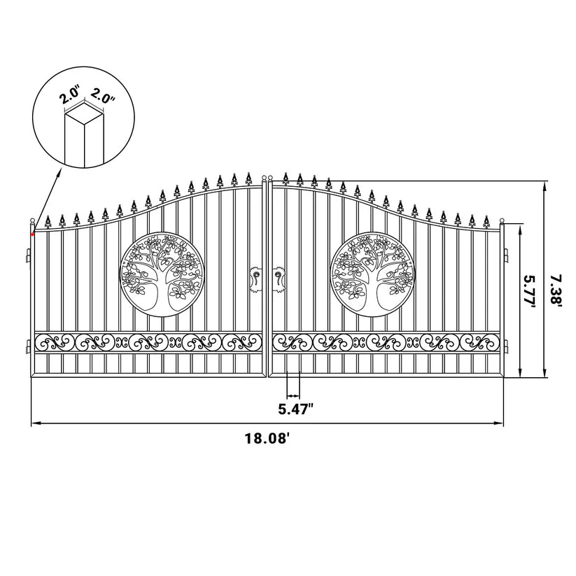 Unused Greatbear Iron Gate 18' - tree - EPE foam (MSRP: $2,300)