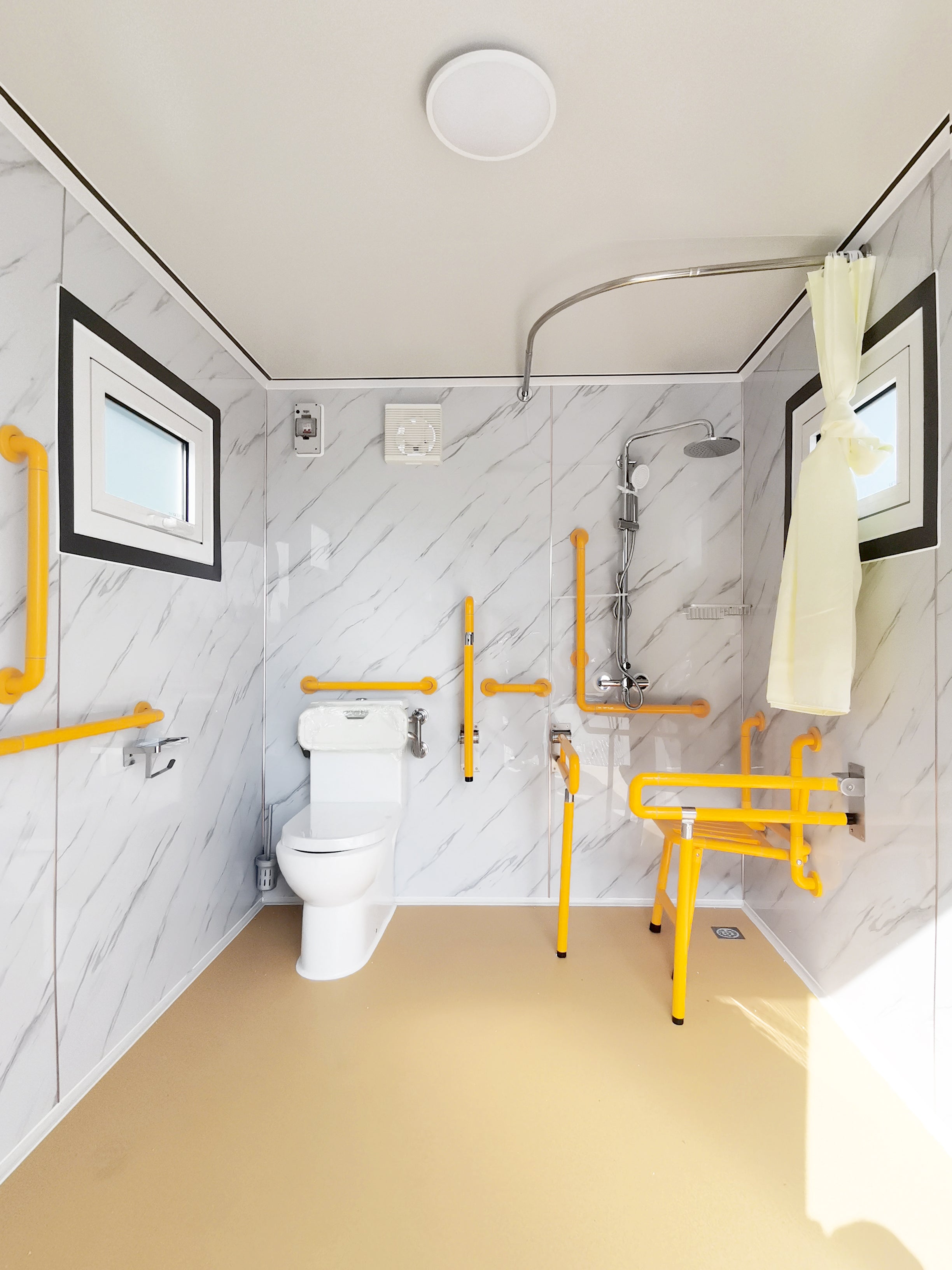 Unused Bastone 10ft 110V Portable Disabled Toilets with shower (MSRP: $10,500)