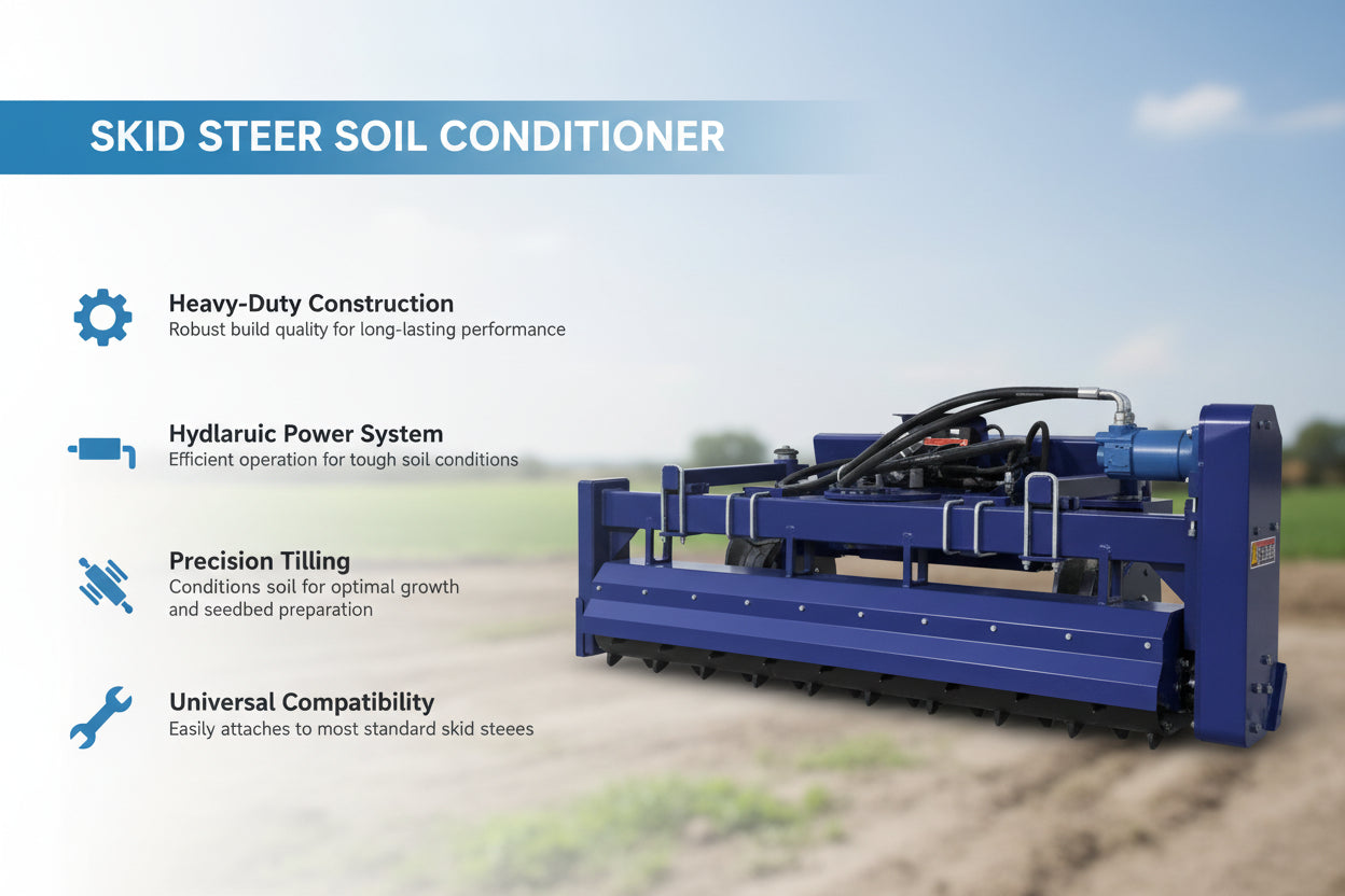 Unused Greatbear Skid Steer Soil Conditioner (MSRP: $8,290)