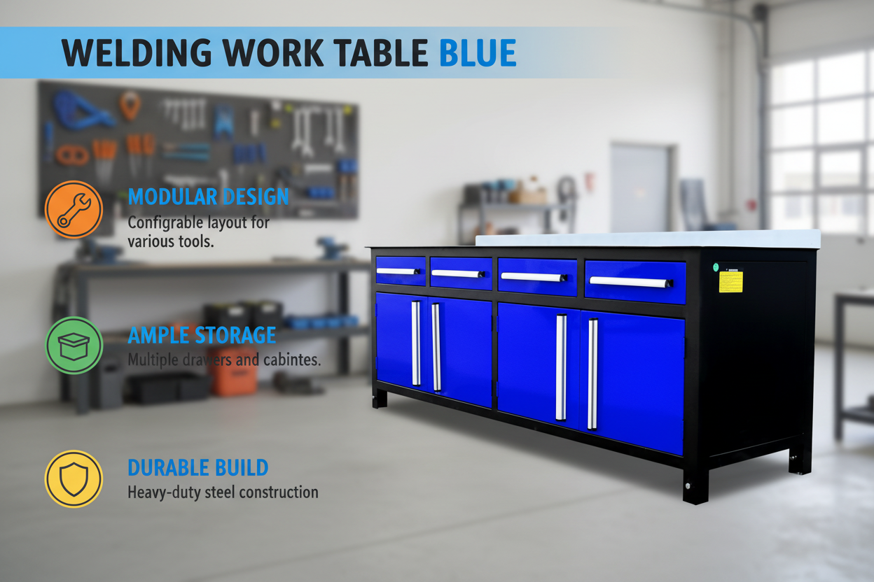 Unused Welding Work Table Blue (MSRP: $1,700)