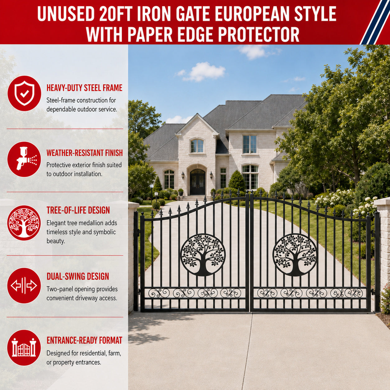 Unused Greatbear Iron Gate 20'- tree - EPE foam (MSRP: $2,300)