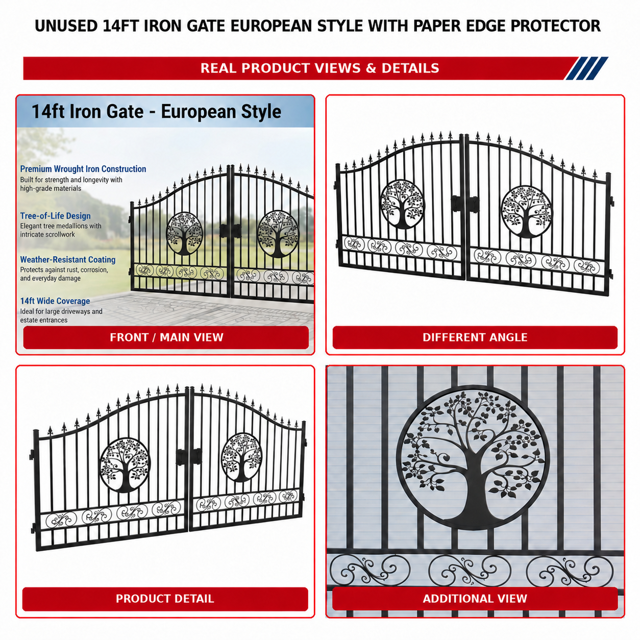 Unused Greatbear Iron Gates 14' -tree no metal ball - EPE foam (MSRP: $2,200)