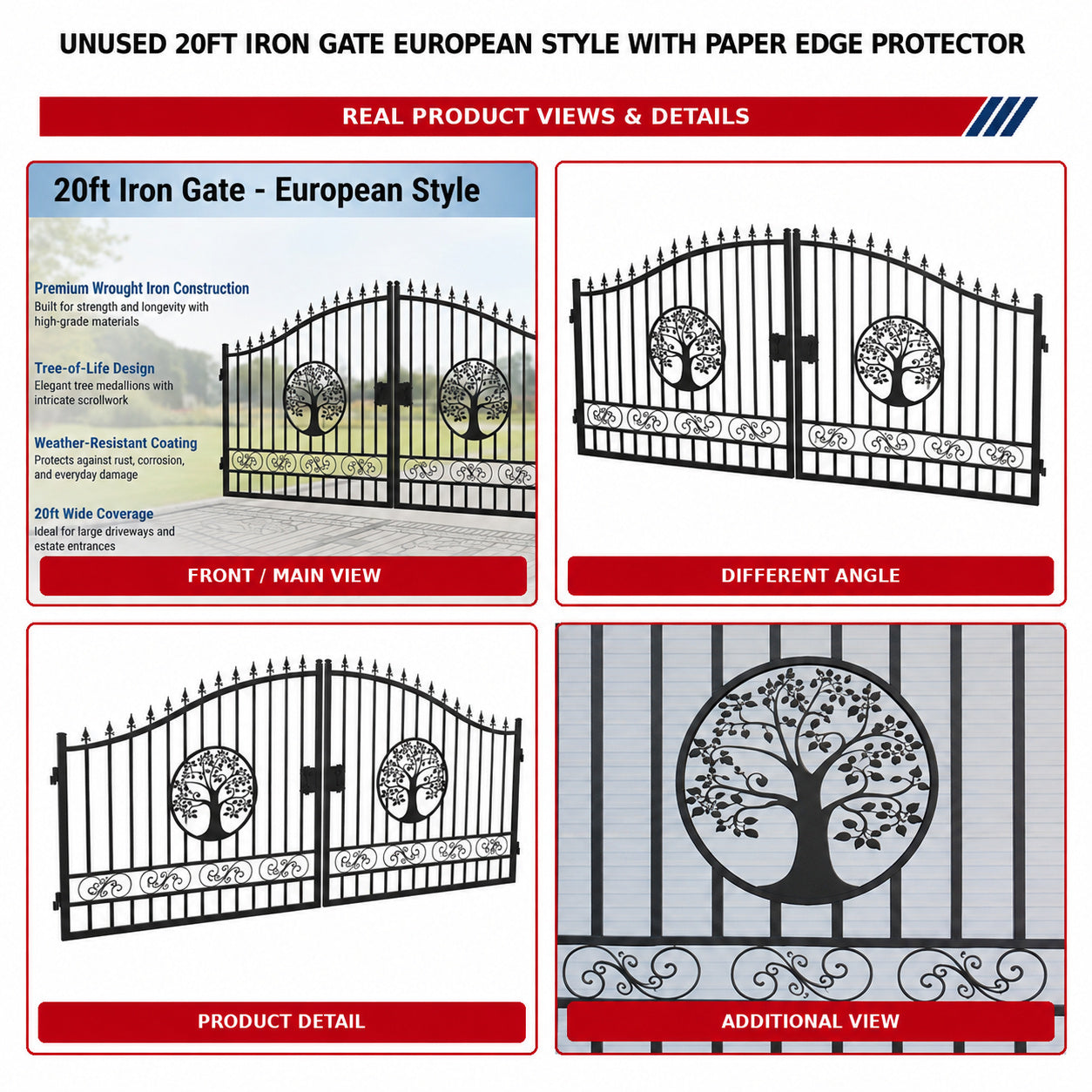 Unused Greatbear Iron Gate 20'- tree - EPE foam (MSRP: $2,300)