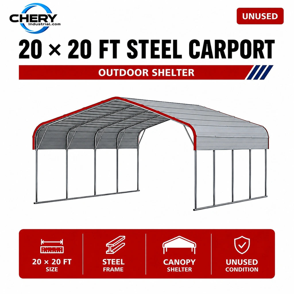 Unused Steel Carport 20x20ft 1.525m Arch space (MSRP: $2,890)