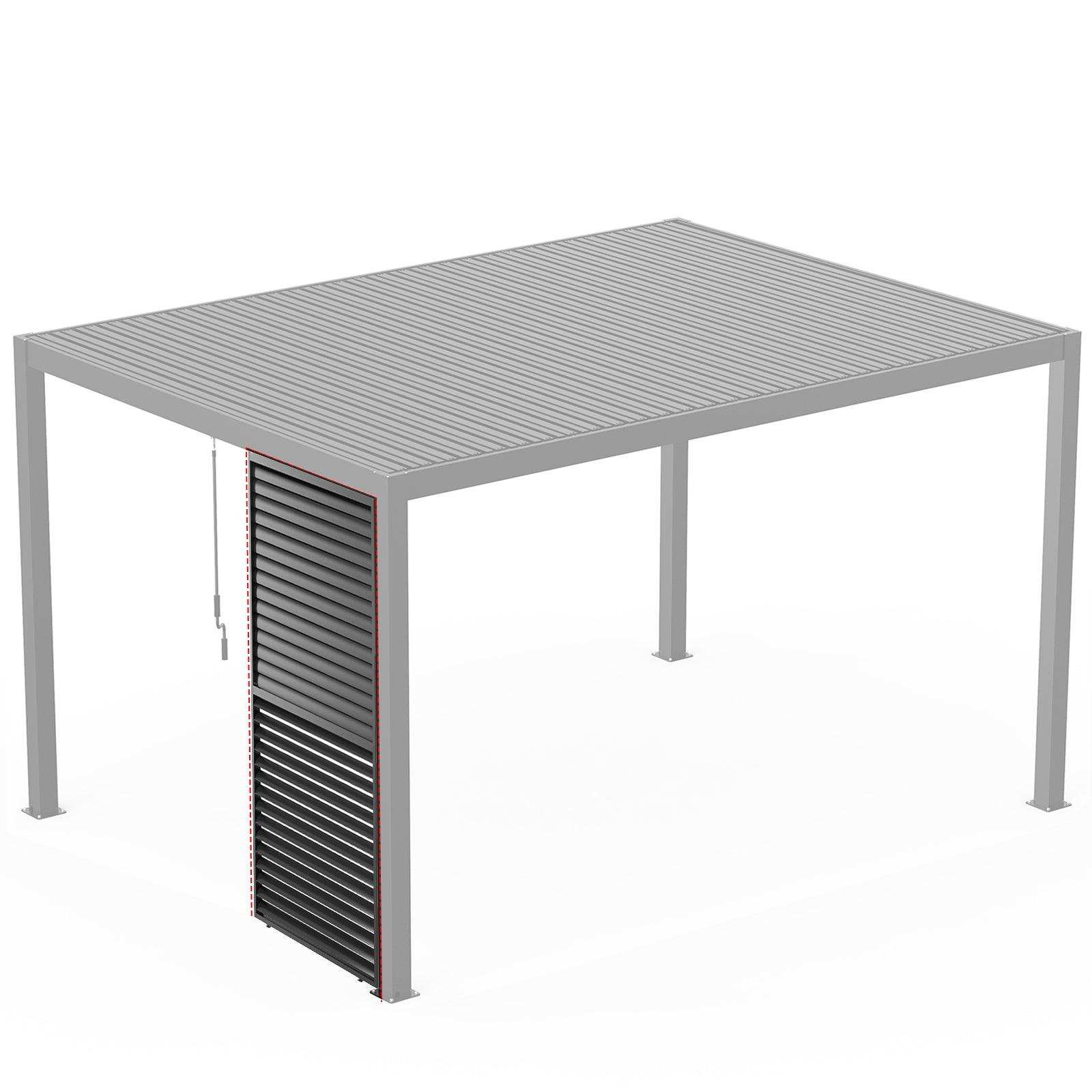Unused Aluminum Slats Louvered Wall Pergola Accessories short size