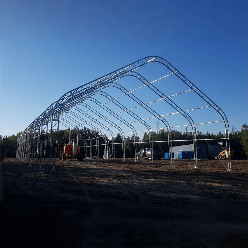 Unused Gold Mountain 408021DP-500g 18oz PVC Peak 8ft arch space (MSRP: $20,900)