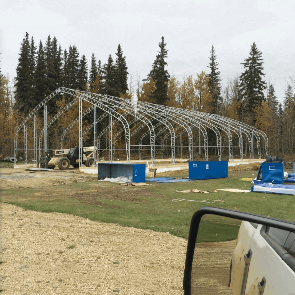 Double Truss Storage Shelter W40'xL80'xH23'