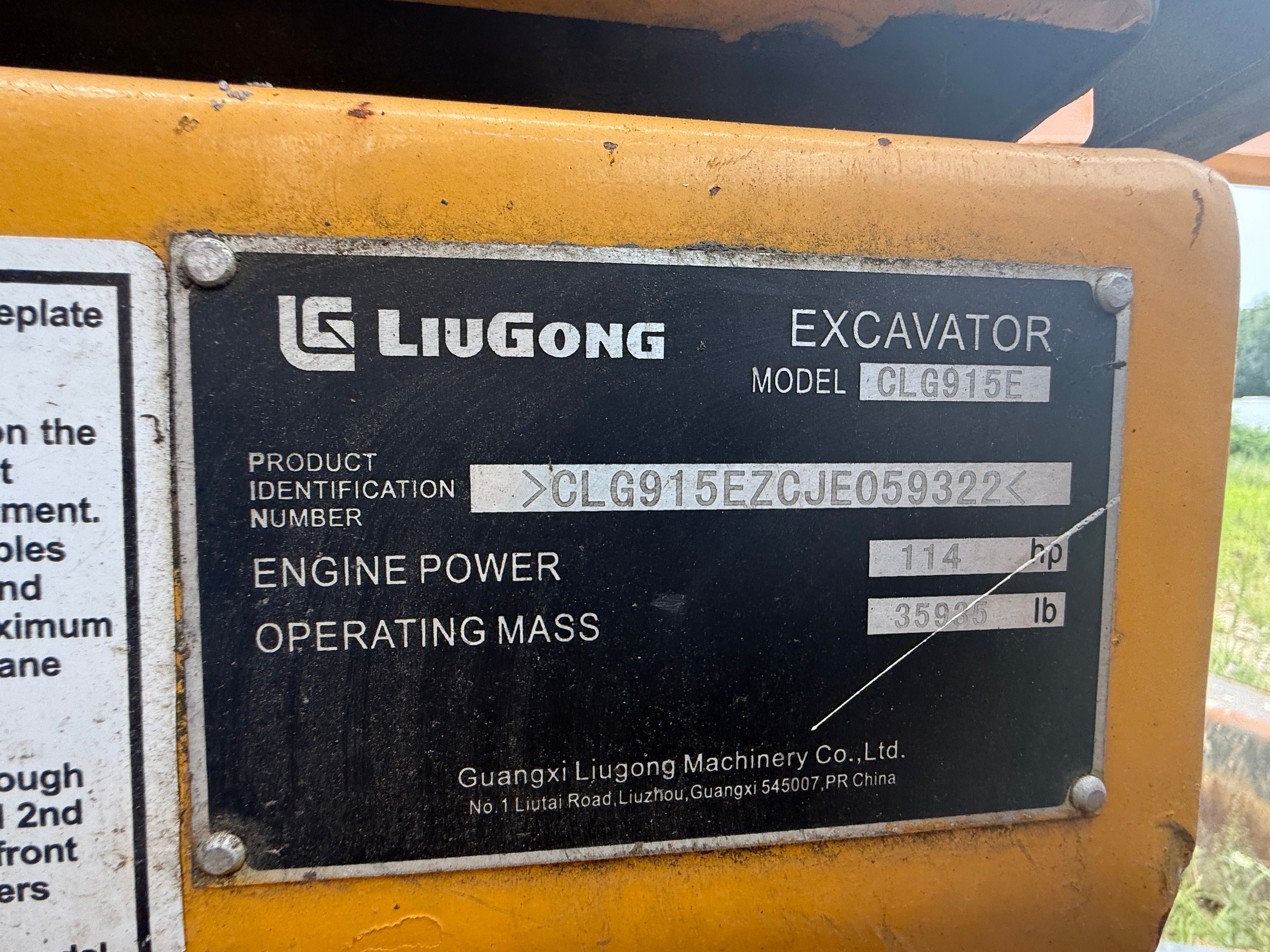 Used LiuGong Excavator CLG915E