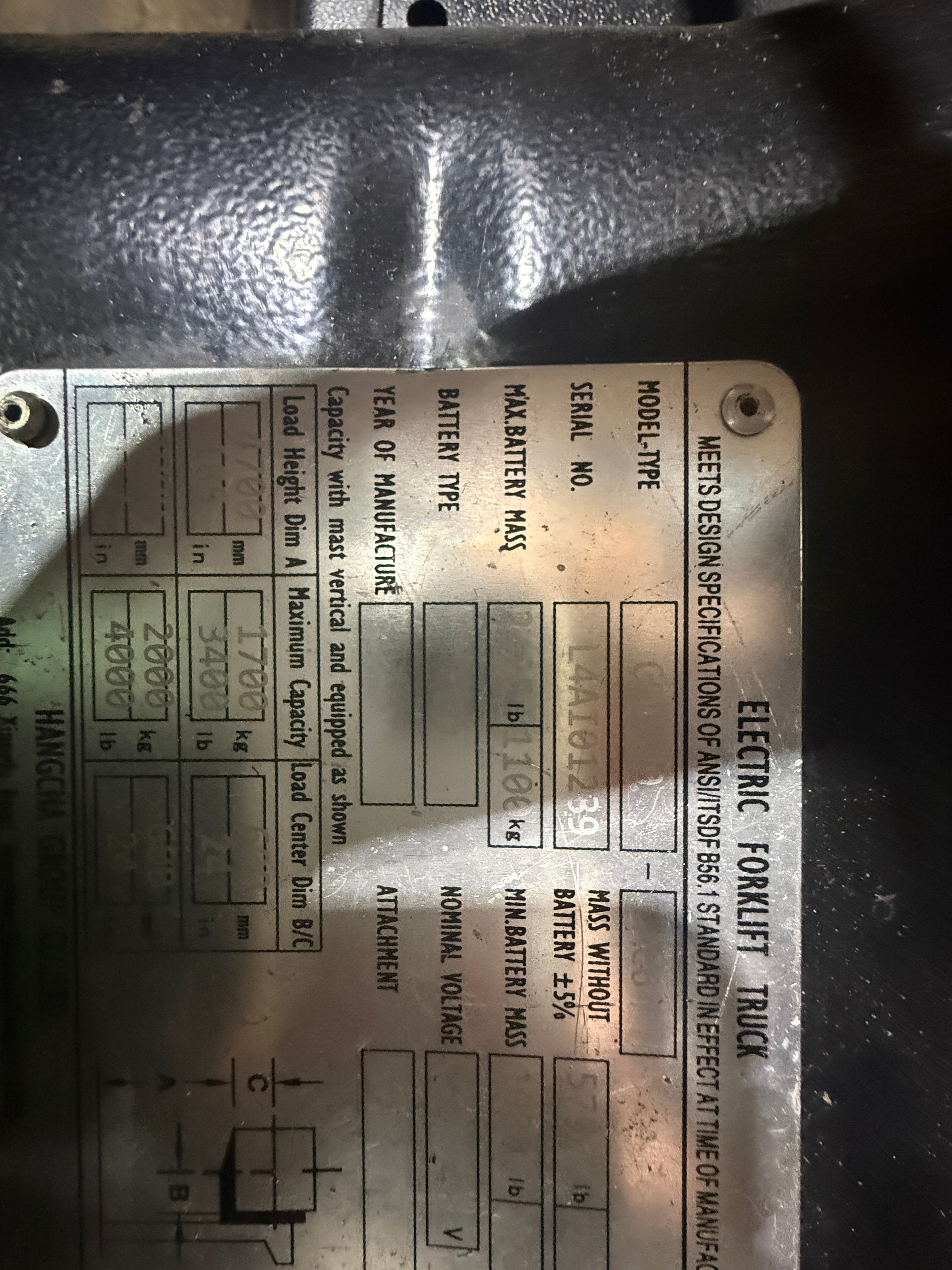 Used Forklift Hangcha CPDS20-AC6