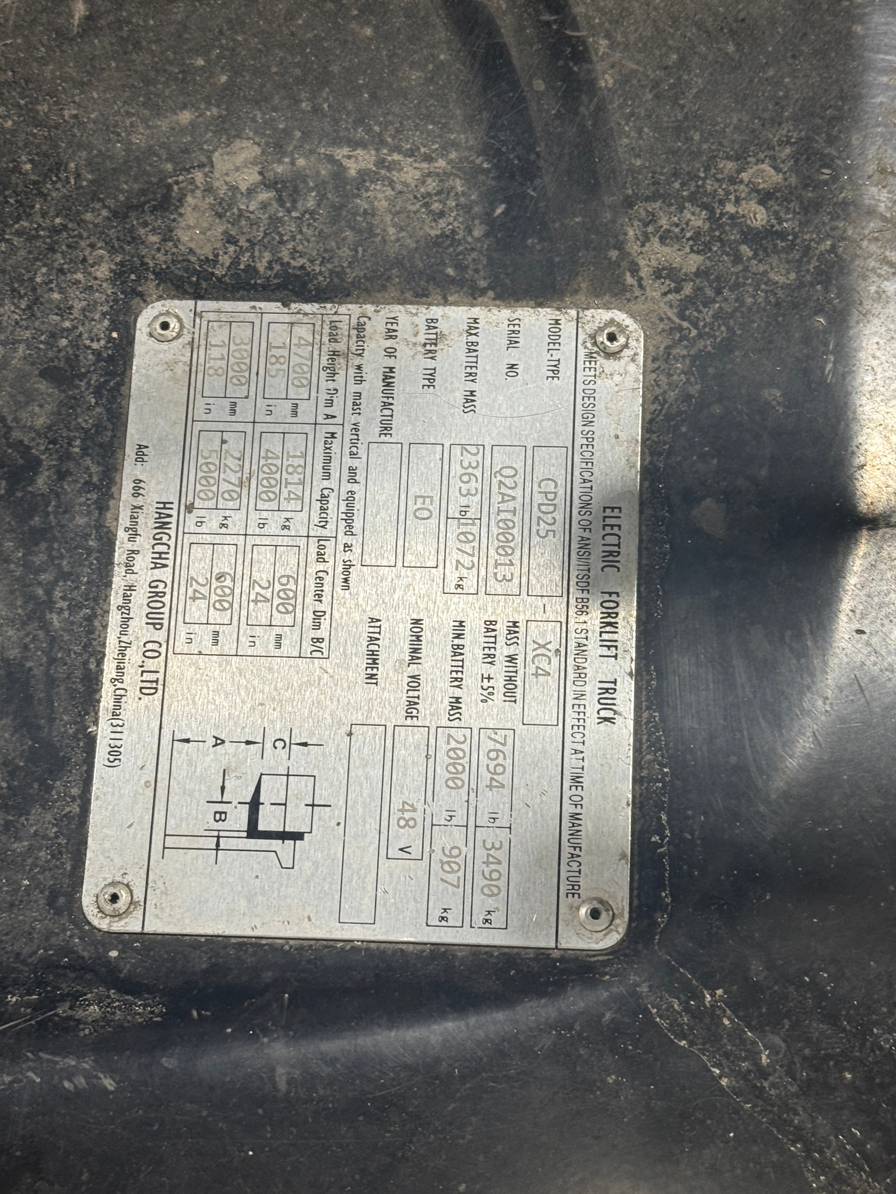 Used Hangcha A25/CPD25 Electric Forklift