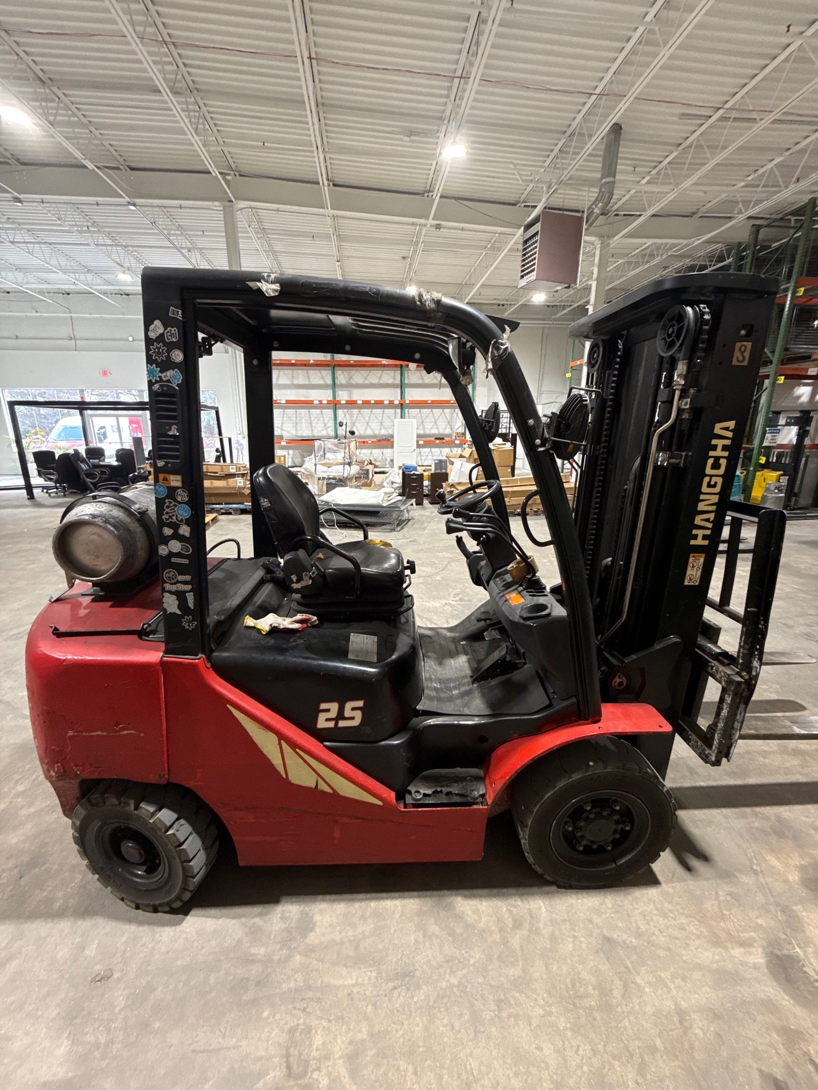 Used Hangcha 5,000 lb Diesel Forklift CPYD25, 2-Stage Mast – 6,500+ Operating Hours