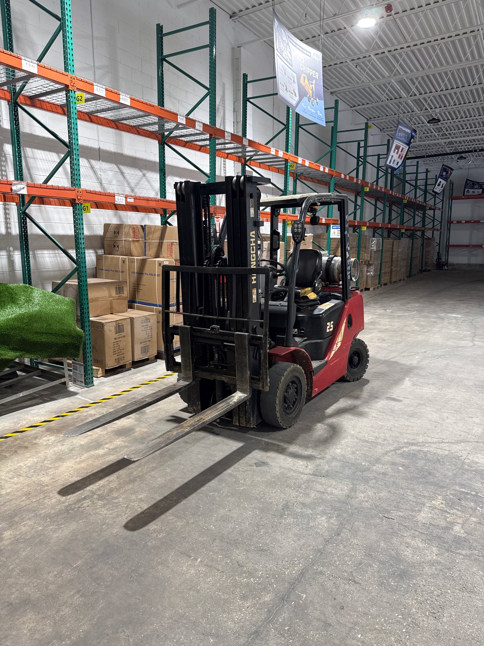 Used Hangcha 5,000 lb Diesel Forklift CPYD25, 2-Stage Mast – 6,500+ Operating Hours