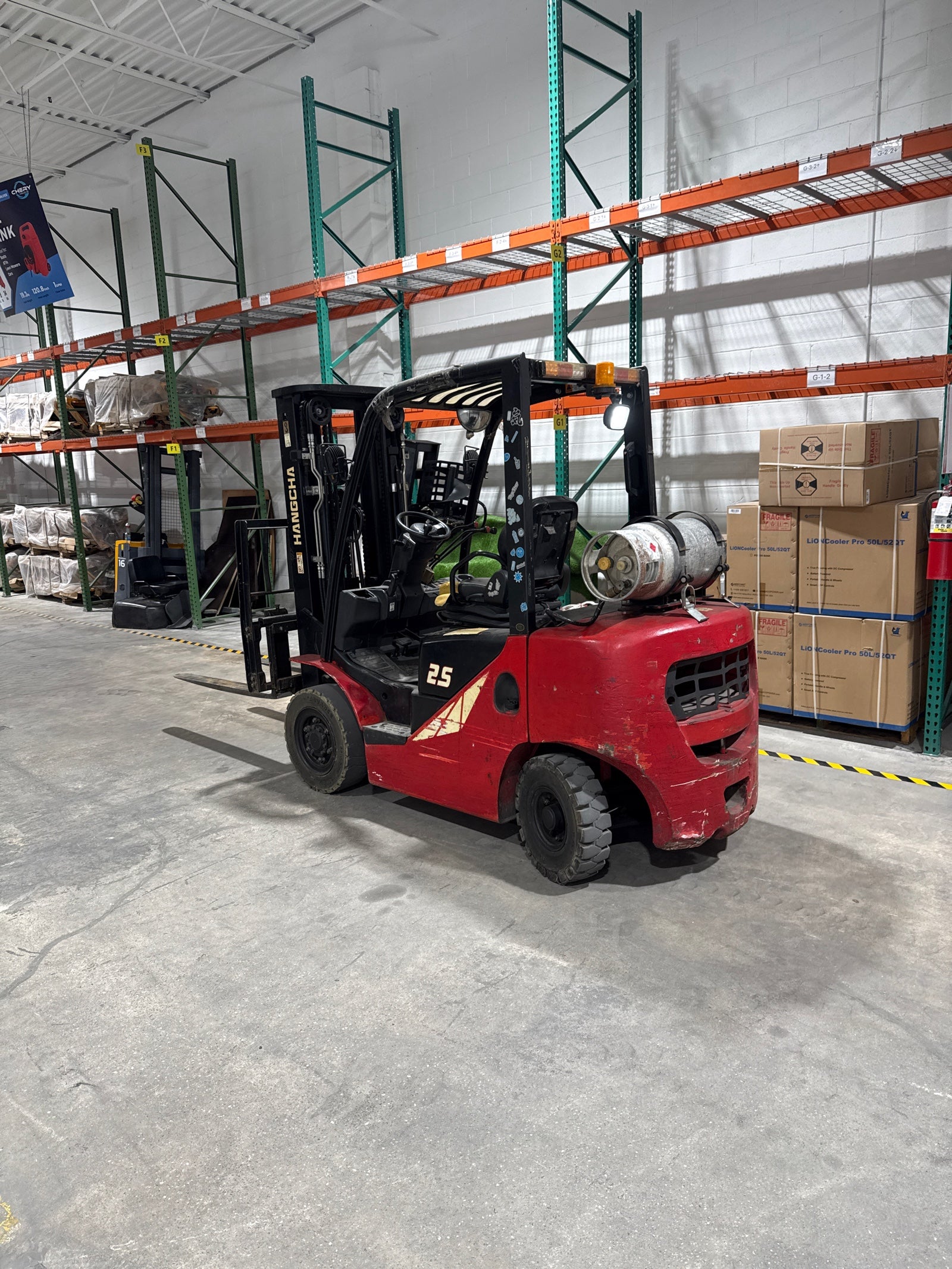 Used Hangcha 5,000 lb Diesel Forklift CPYD25, 2-Stage Mast – 6,500+ Operating Hours