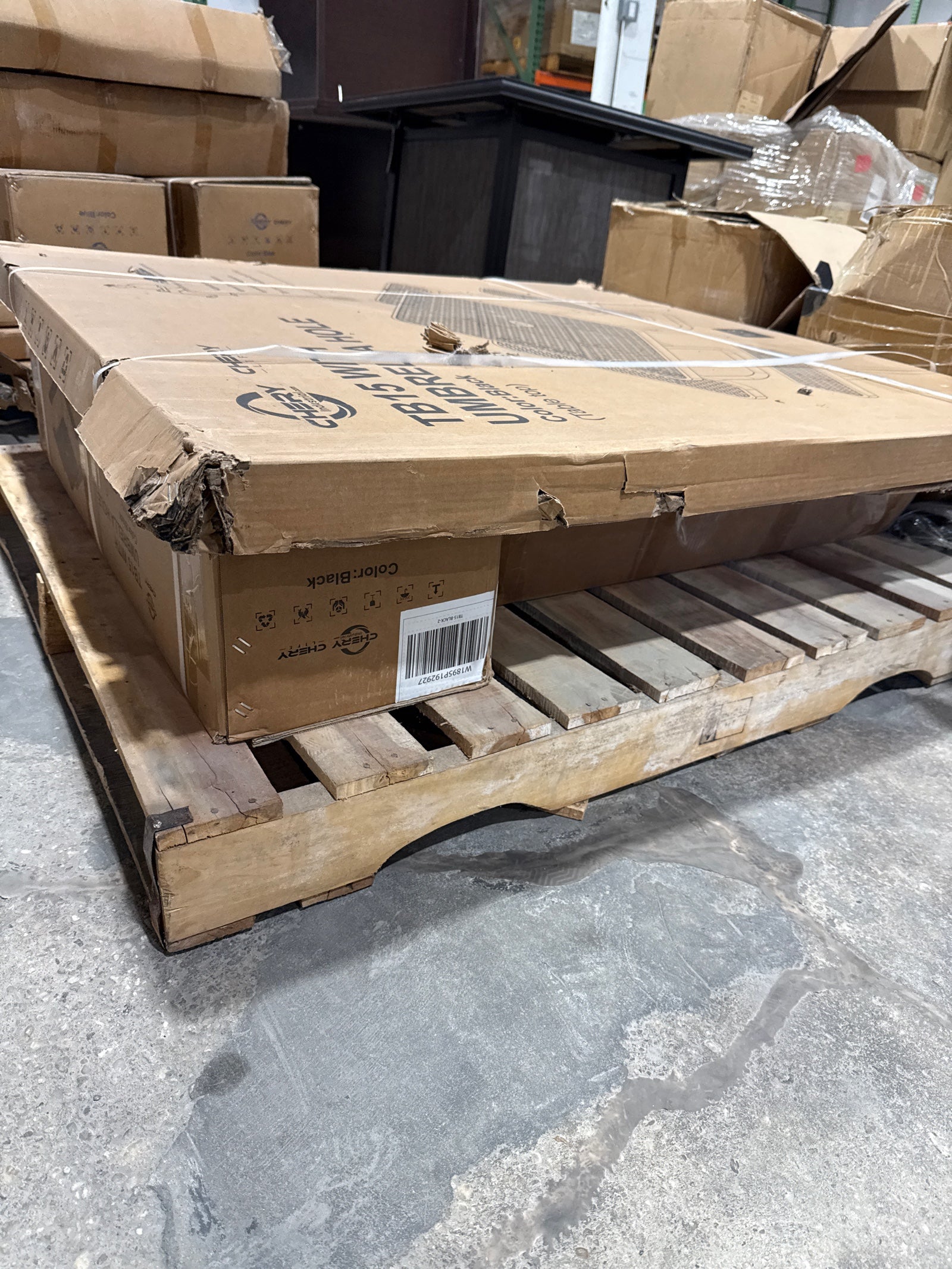 Unused 46" Square Picnic Table With Umbrella Hole Black (MSRP: $899)