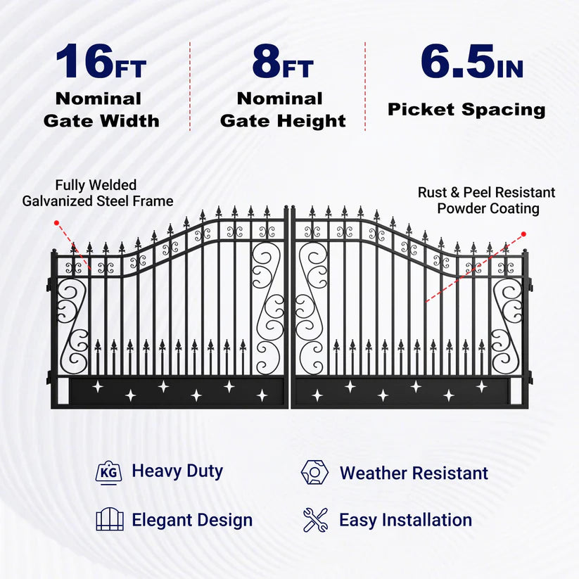 Unused Greatbear 16ft Iron Gate. artwork Star in the Middle - EPE foam (MSRP: $2,300)