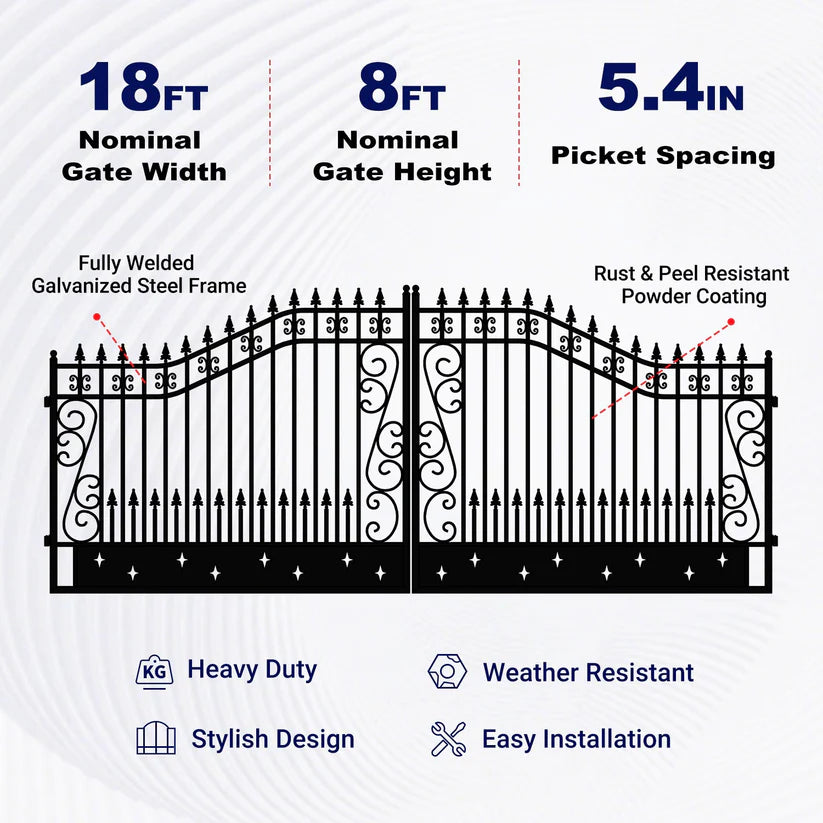Unused Greatbear 18ft Iron Gate. artwork Star in the Middle - EPE foam (MSRP: $2,400)