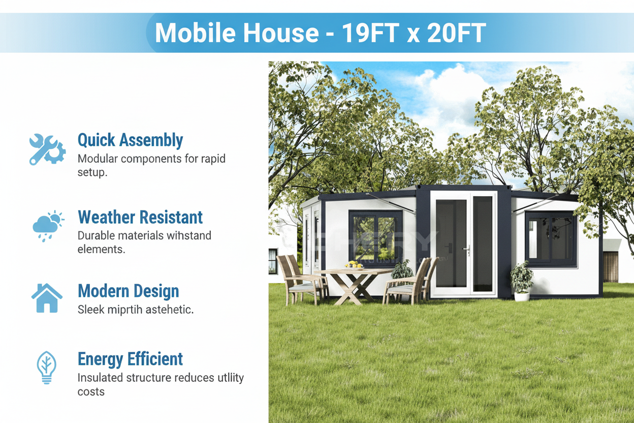 Bastone Expandable Prebuilt Home 19ft x 20ft