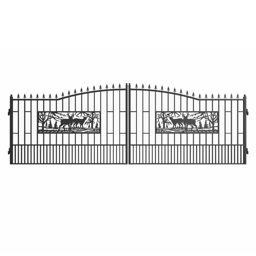 Unused Greatbear iron gate 18ft Deer in rectangular figure (MSRP: $1,800)