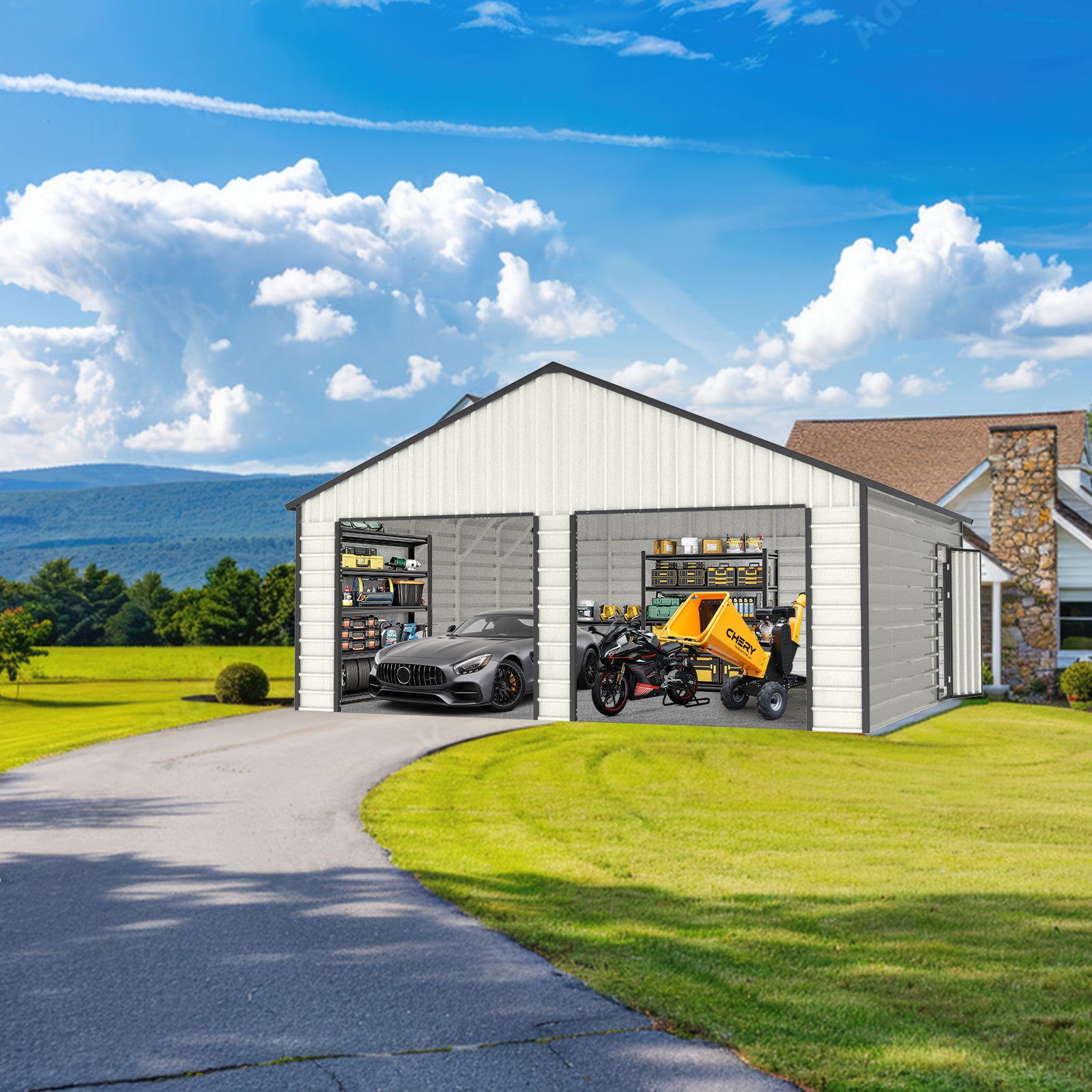 Unused Douxbebe Metal Shed 23x22FT (MSRP: $5,699)