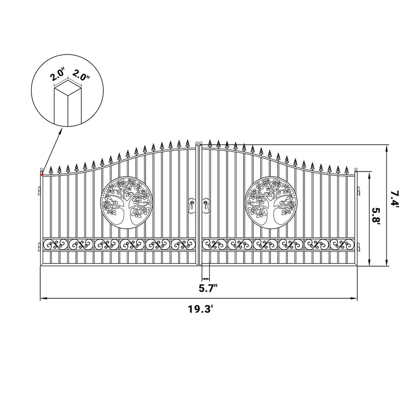 Unused Greatbear Iron Gate 20'- tree - EPE foam (MSRP: $2,300)