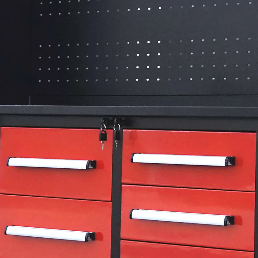 Unused Chery Industrial Work Bench H10ft-40D. Red (MSRP: $4,899)