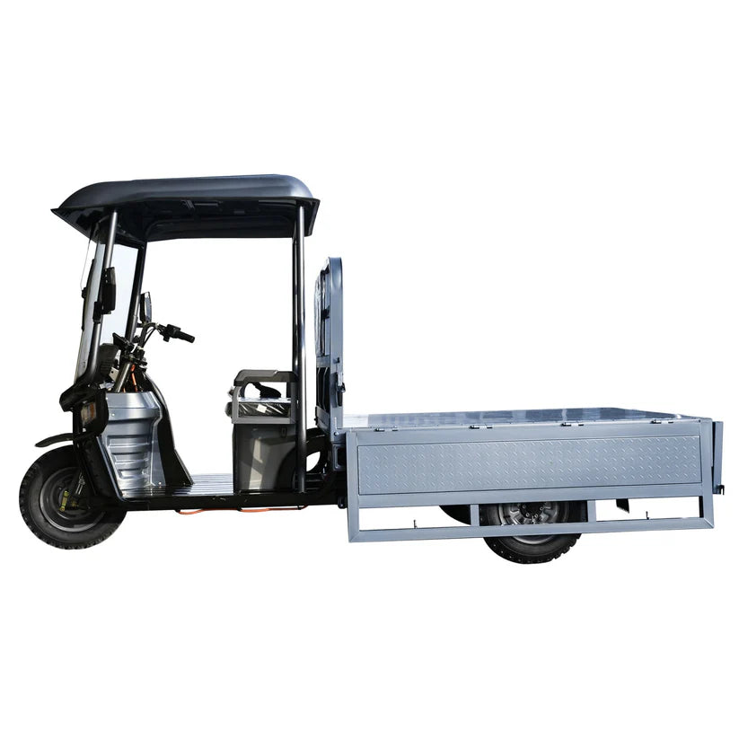 Unused Jinpeng 1500W Electric Cargo Tricycle Truck with Canopy (MSRP: $5,999)