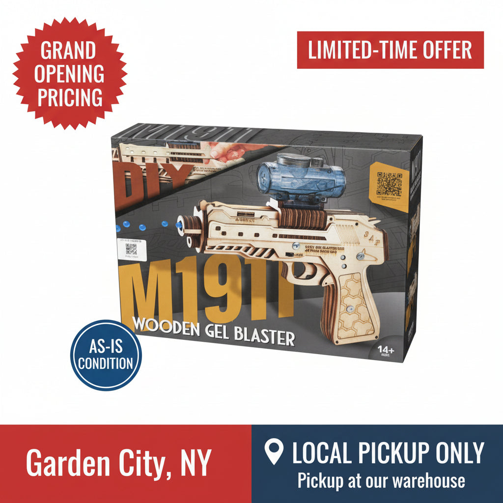 Unused DIY Wooden M1911 Model Toy Box