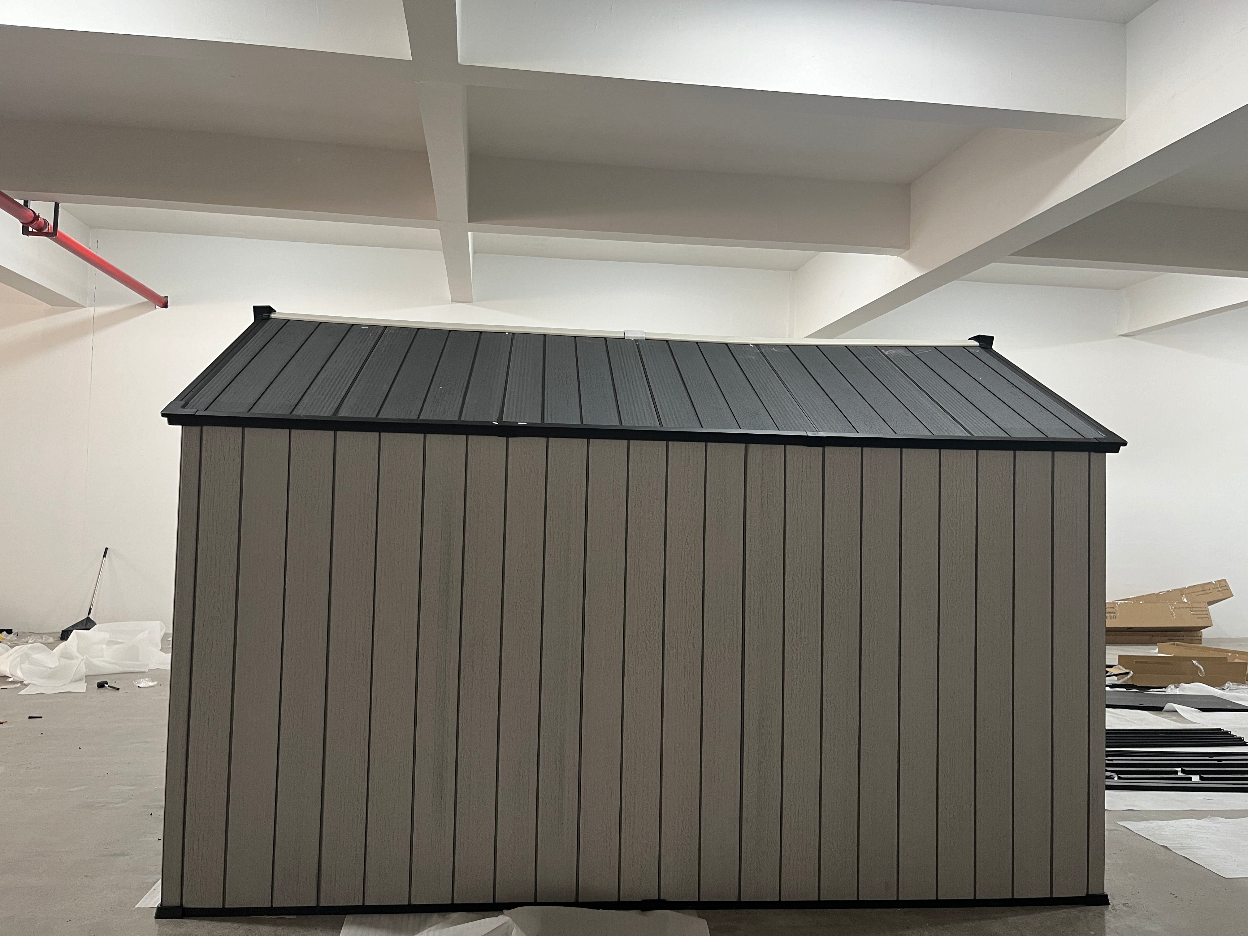 Unused 8x12 ft Outdoor Resin Storage Shed with Floor (MSRP: 1,599)